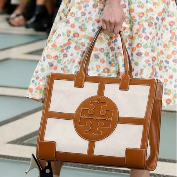 Tory Burch Ella Canvas Quadrant Tote - Picture 2 of 8